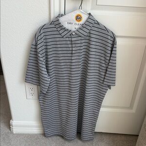 Peter Millar Navy Striped Polo Shirt
